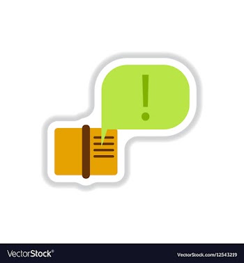 In paper sticker style book vector image