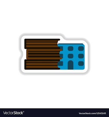 In paper sticker style Book vector image