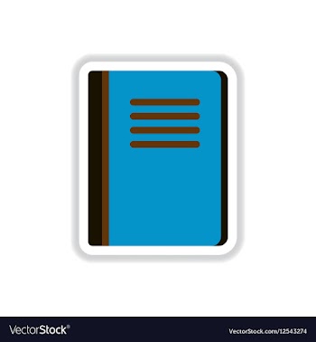 In paper sticker style Book vector image