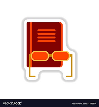 In paper sticker style book vector image
