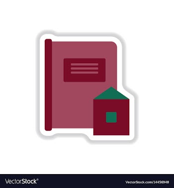 In paper sticker style book vector image