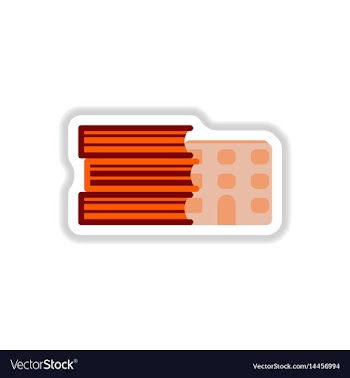 In paper sticker style book vector image