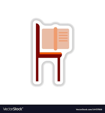 In paper sticker style book vector image
