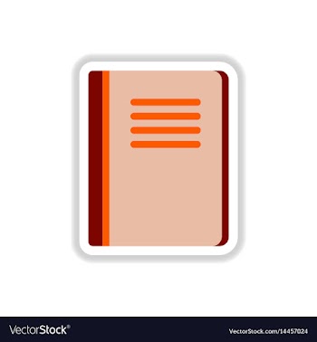 In paper sticker style book vector image