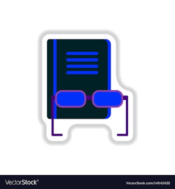 In paper sticker style book vector image