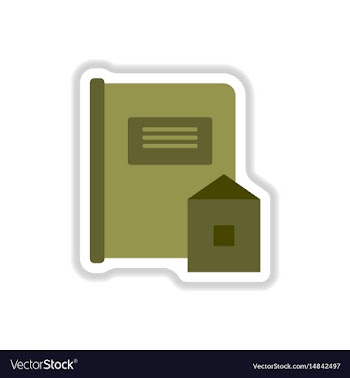 In paper sticker style book vector image