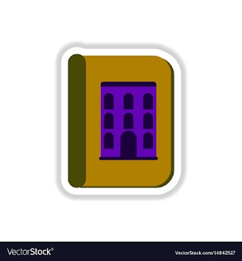 In paper sticker style book vector image