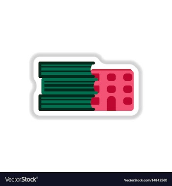 In paper sticker style book vector image