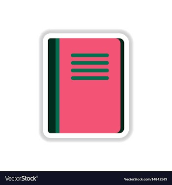 In paper sticker style book vector image