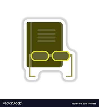 In paper sticker style book vector image