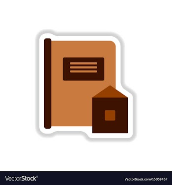 In paper sticker style book vector image