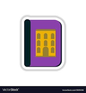 In paper sticker style book vector image