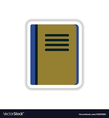 In paper sticker style book vector image