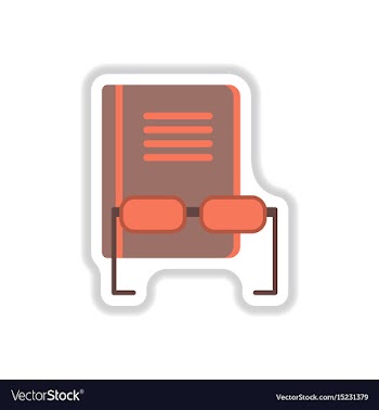 In paper sticker style book vector image