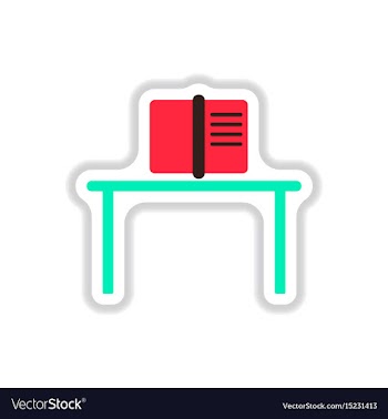 In paper sticker style book vector image