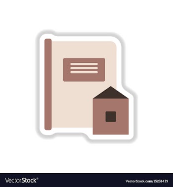 In paper sticker style book vector image