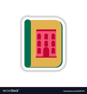 In paper sticker style book vector image