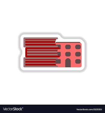 In paper sticker style book vector image