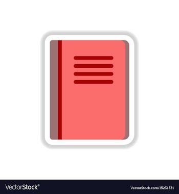 In paper sticker style book vector image
