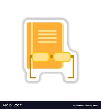 In paper sticker style book vector image
