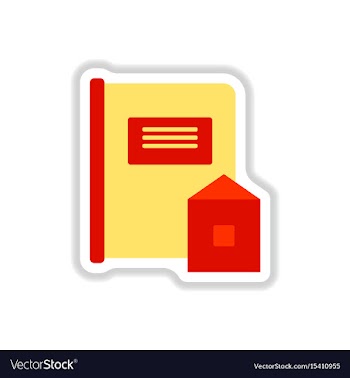 In paper sticker style book vector image