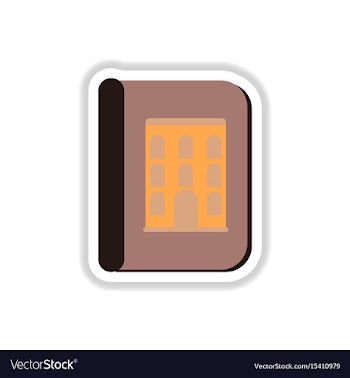 In paper sticker style book vector image