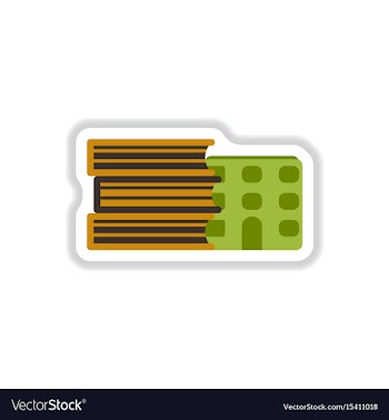 In paper sticker style book vector image