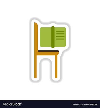 In paper sticker style book vector image