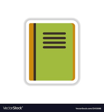 In paper sticker style book vector image