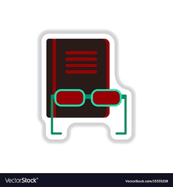 In paper sticker style book vector image