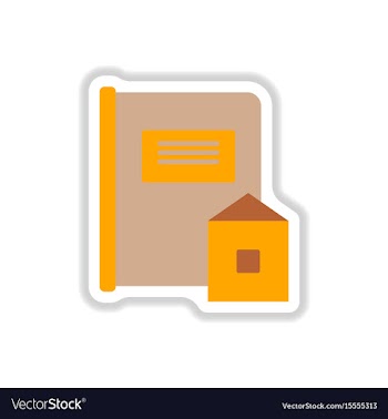 In paper sticker style book vector image