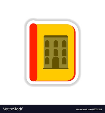 In paper sticker style book vector image