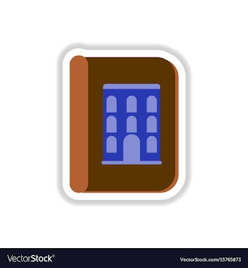 In paper sticker style book vector image