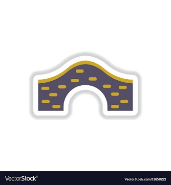 In paper sticker style Brick vector image