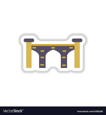 In paper sticker style Brick vector image