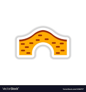 In paper sticker style brick vector image