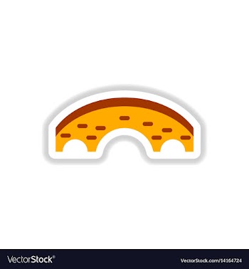 In paper sticker style brick vector image