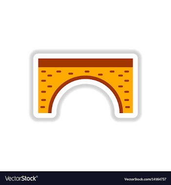 In paper sticker style brick vector image