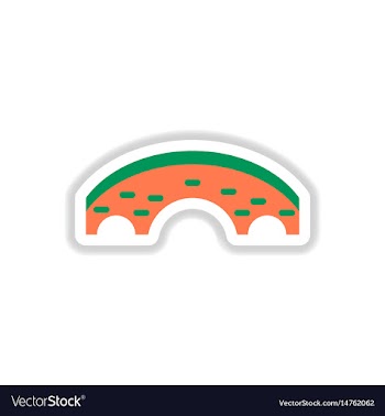 In paper sticker style brick vector image