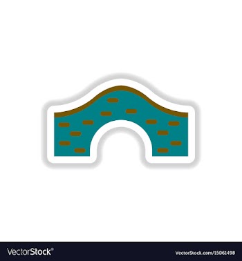 In paper sticker style brick vector image
