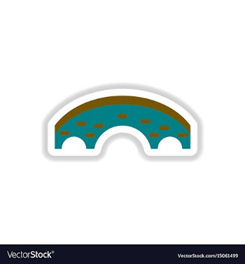 In paper sticker style brick vector image