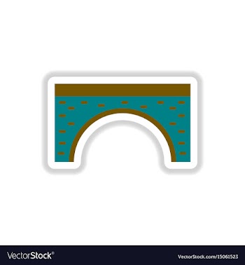 In paper sticker style brick vector image