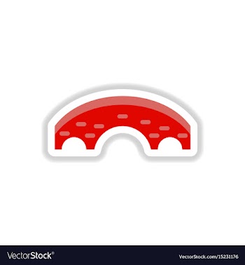 In paper sticker style brick vector image