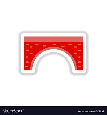 In paper sticker style brick vector image