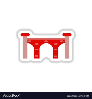 In paper sticker style brick vector image