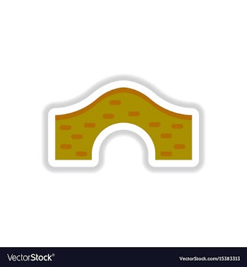 In paper sticker style brick vector image