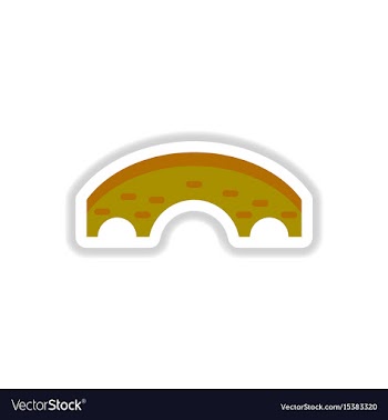 In paper sticker style brick vector image