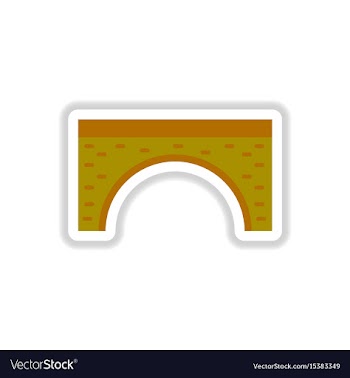 In paper sticker style brick vector image