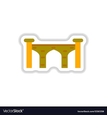 In paper sticker style brick vector image