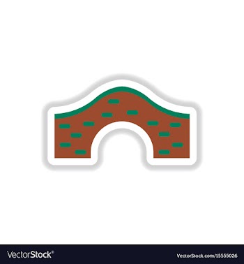 In paper sticker style brick vector image